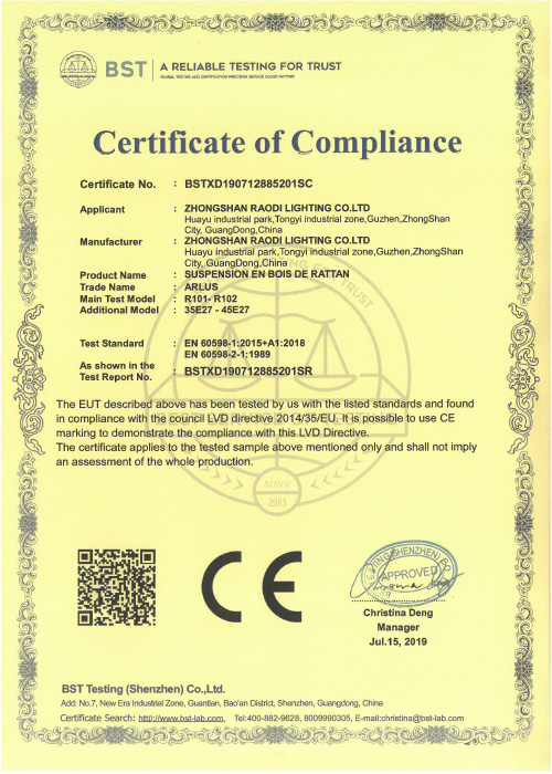 LVD certificate